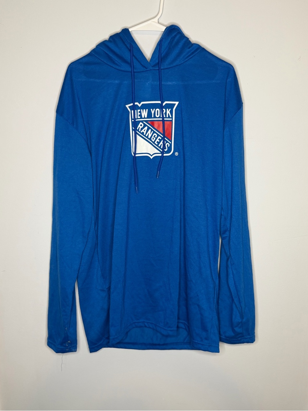 Blue Hooded Pullover Sweatshirt